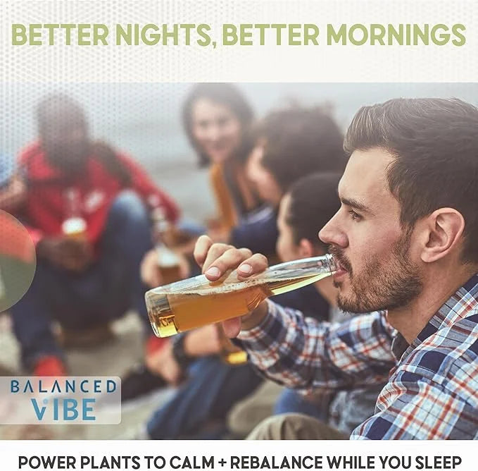 Balanced Vibe 7-in-1 Organic Gut Health Supplement | Digestive Support for Men, Women | After-Party Recovery | Helps Reduc...