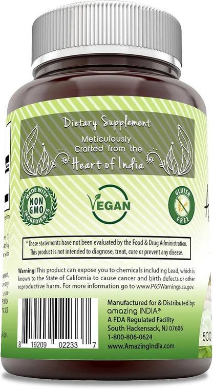 Amazing India Natural Ashwagandha 500 Mg (250)