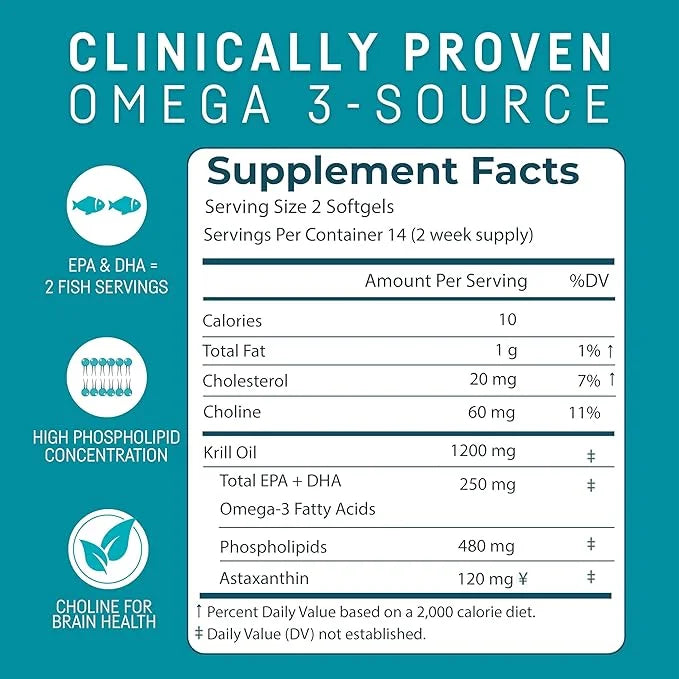 Kori Krill Oil Omega 3 Superior 600 mg 28 Softgels