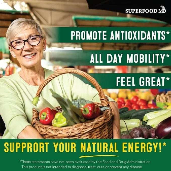 Superfood Fruit and Veggie Supplement - 360 Whole Super Fruit and Vegetable Supplements & Vitamin, Natural Energy Levels, ...