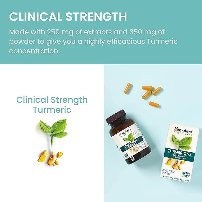 Himalaya Turmeric 95 Supplement with Curcumin/Curcuminoids, 600 mg, 60 Capsules, 2 Pack, 60 Day