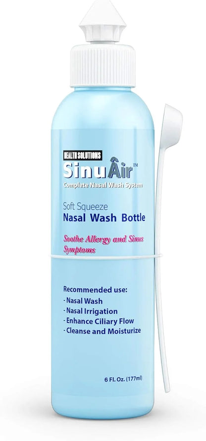SinuAir 3-Piece Nasal Irrigation Bundle 2-Pack Powdered (200g) and