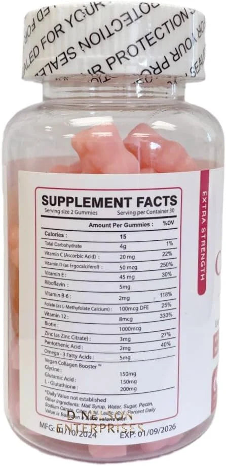 Nature Glow Glutathione Collagen Glow Strawberry 60 Organic