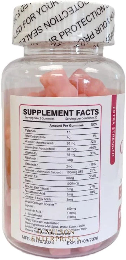 Nature Glow Glutathione Collagen Glow Strawberry 60 Organic