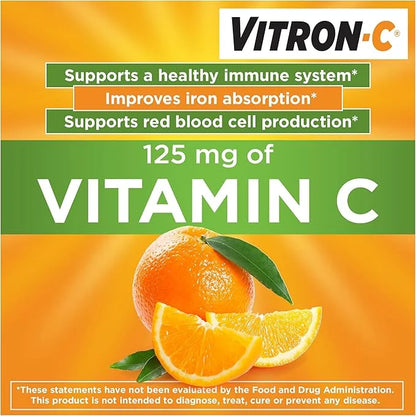 Vitron-C Iron Supplement with Vitamin C, 60 Count D3 5000iu 5000iu (125 (125 mcg), 90 Count