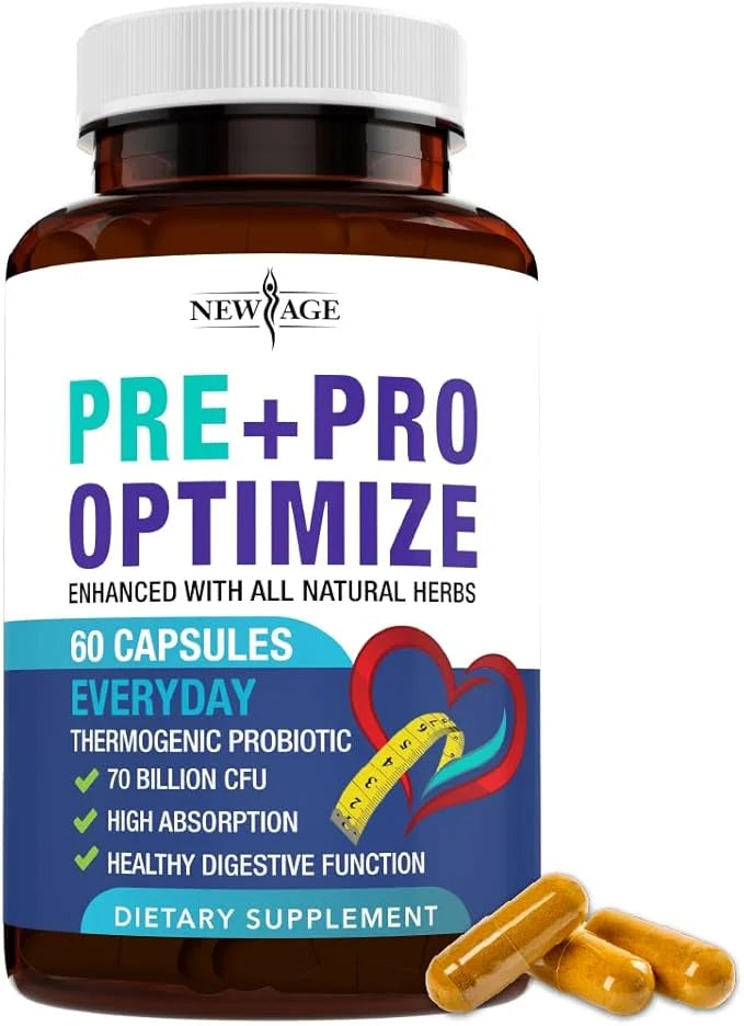 NEW AGE Pro Optimize Probiotics for Women, Menopause, Digestive Health - Relief for Bloating, Hot Flashes, Joint Support, ...