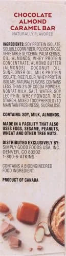 Atkins Chocolate Almond Caramel Bar, Keto-Friendly, Gluten Free with Real Almond Butter, 5 Count (Pack of 1) - Product Image