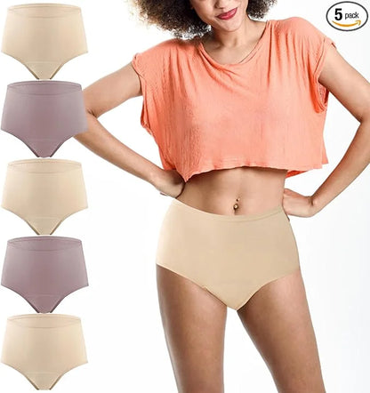 BATTEWA Incontinence Underwear for Women Washable, 50ML (Beige-Blush, 5 Pack)