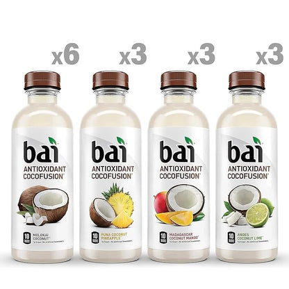 Bai Coco Volcanic Antioxidant Beverage Variety Pack (Pack of 1) 18 Fl Oz, 270 Fluid Ounce - Product Image