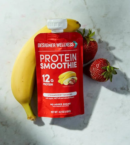 Designer Wellness Protein Smoothie, Real Fruit, 12g Protein, Low Carb, Zero Added Sugar, Gluten-Free, Non-GMO, No Artifici...
