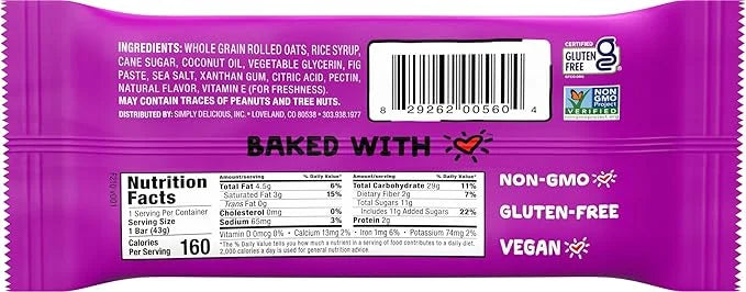 Bobo's Fig Bar (30, Original Fig), Soft Baked, Non-GMO, Vegan, Snack Bar, Gluten Free - Product Image