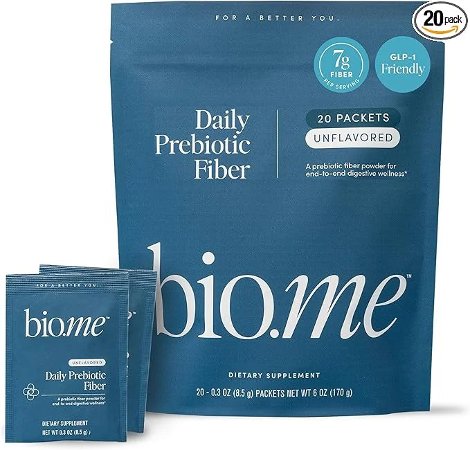 Daily Prebiotic Fiber Travel Packs 20 Servings - Fiber Supplement Powder for Digestive Health & Gut Health - Fiber Powder ...