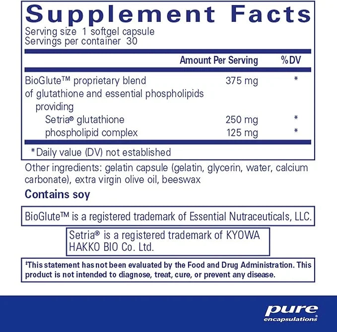Pure Encapsulations Liposomal Glutathione 30 Softgel
