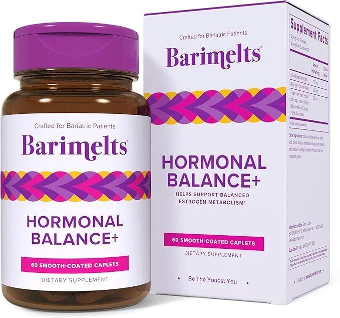 BariMelts Hormonal Balance+, 60 Easy-Swallow Caplets (1-Month Supply), Bariatric Supplement with DIM, NAC and Chasteberry,...