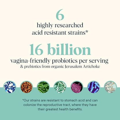 Ora Organic Prebiotics and Probiotics for Women 16 Billion 6 Strains 1 Month 60 Vegan