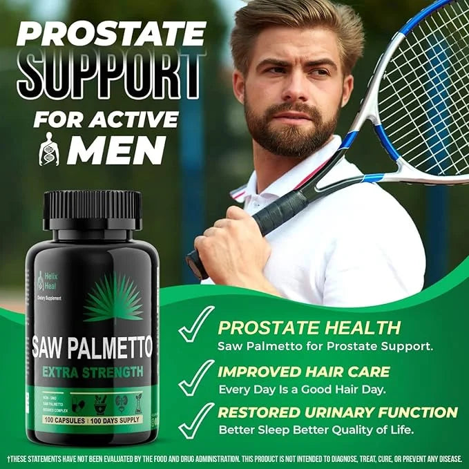 Saw Palmetto for Men - Prostate Health Supplements for Men Urinary Health - Natural DHT Blocker, 500mg Extra Strength Hair...