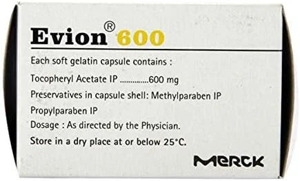 50 Evion 600mg Capsules Vitamin E 400mg,Control Hair
