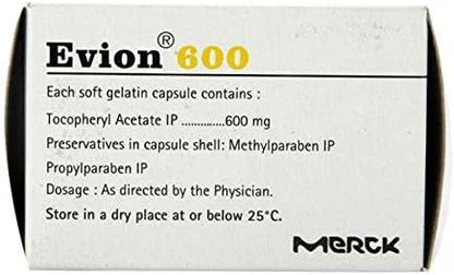 50 Evion 600mg Capsules Vitamin E 400mg,Control Hair