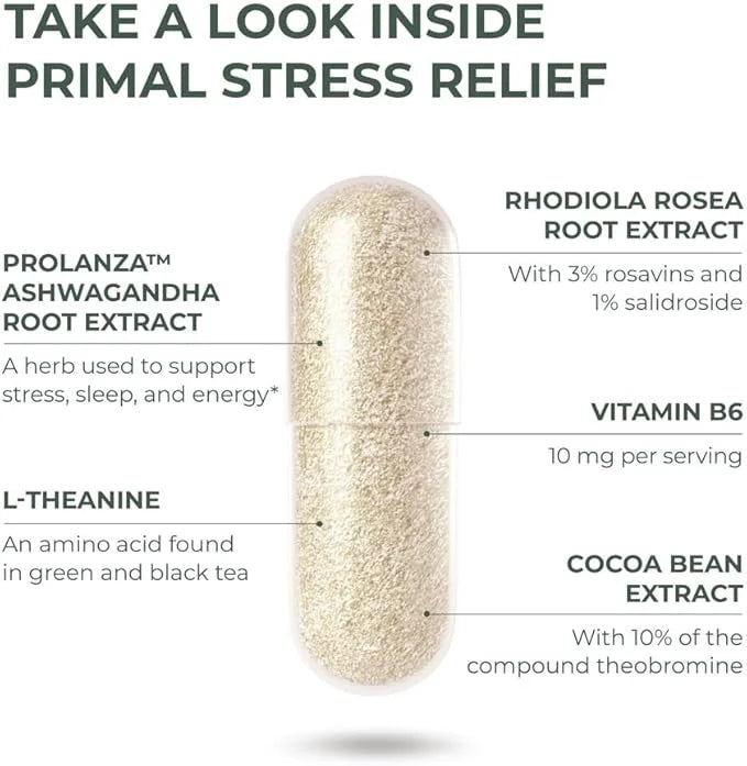 Primal Harvest Stress Relief Supplement 30 Capsules