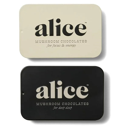 Alice Mushrooms Nightcap + Brainstorm Duo | Functional Mushroom Chocolates | Brainstorm Energy Bites for Focus, Clarity & ...
