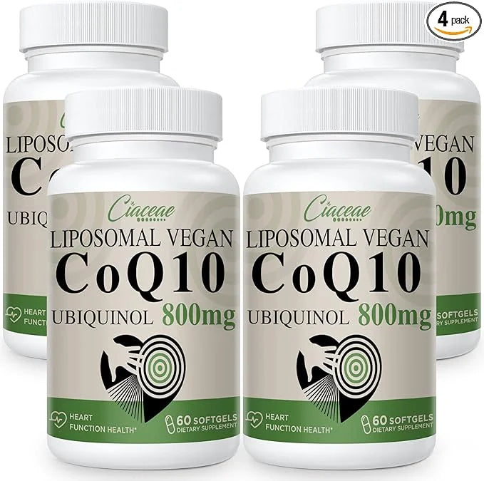 Liposomal CoQ10 800mg Ubiquinol Softgel, Max Q10, Ubiquinol CoQ10 Supplement CoQ10 800mg, 800mg, 240 240 Vegan