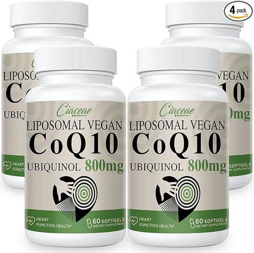 Liposomal CoQ10 800mg Ubiquinol Softgel, Max Q10, Ubiquinol CoQ10 Supplement CoQ10 800mg, 800mg, 240 240 Vegan