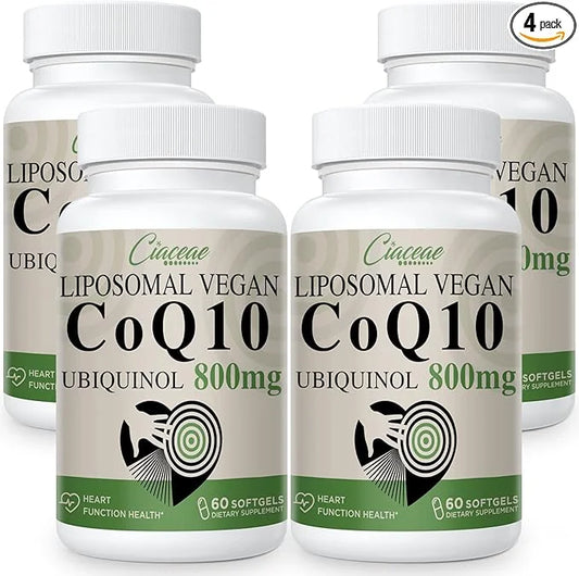 Liposomal CoQ10 800mg Ubiquinol Softgel, Max Q10, Ubiquinol CoQ10 Supplement CoQ10 800mg, 800mg, 240 240 Vegan