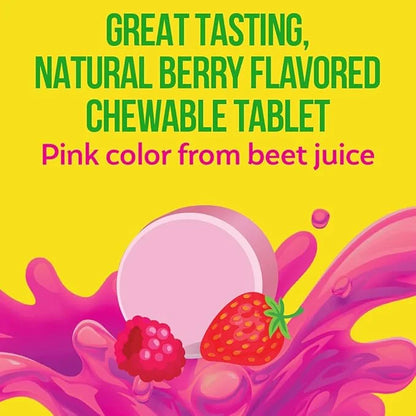 Culturelle Kids Chewable Daily Probiotic for Kids, Ages 3+, 30 Count, #1 Pediatrician-Recommended Brand, Natural Berry Fla...