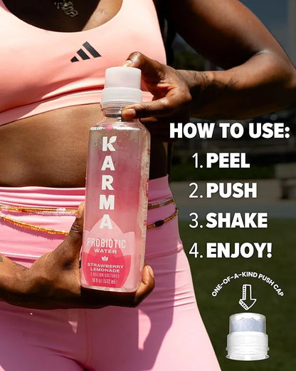 Karma Natural Energy Drink - 12 Pack, Melon Dragonfruit Caffeinated Water - Clean Focus & Energy Boost - Product Image