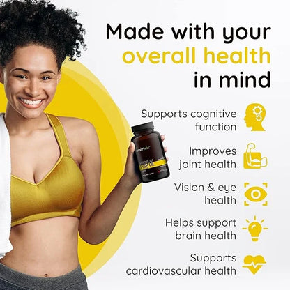 Premium Fish Oil, rTG Grade Omega 3, Fish 3, EPA, 3 Supplement, 60 Softgels