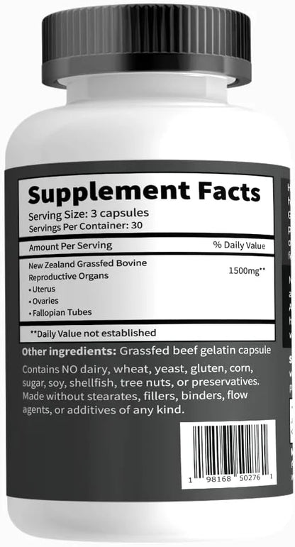 Primal Being Grassfed Beef Female Vitality Supplement- Supports Hormonal Health, Fertility, Inflammation, Energy - 90 Caps...