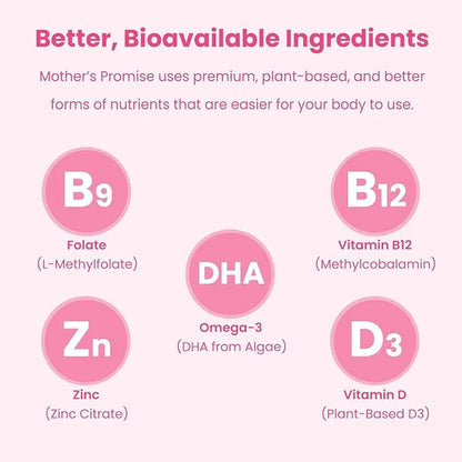 Prenatal Vitamin Gummies with DHA 3, Methylfolate, D3, Pregnancy 120 Count