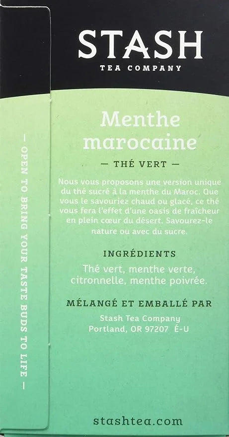 Stash Tea Moroccan Mint Green Tea - Caffeinated, Non-GMO Project Verified Premium Tea with No Artificial Ingredients, 20 C...
