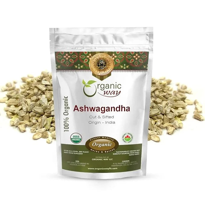 Organic Way Ashwagandha Root Cut & (1LBS / 16Oz.)