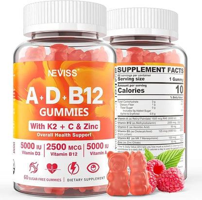 Methylated Multivitamin Women Men, Vitamin D3 K2 5000IU 5000IU / 10,000IU, B12 B12 5000 5000 mcg 2500mcg, K2 K2 (MK-7) (MK...