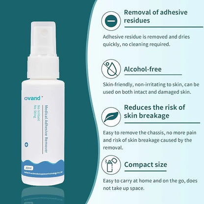 Adhesive Remover Spray: Adhesive Remover for Skin 60mL)