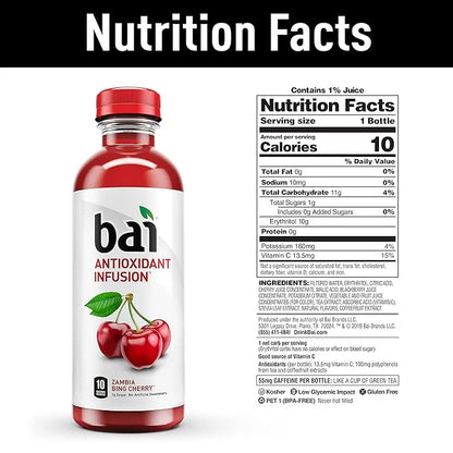 Bai Flavored Water, Safari Variety Pack, Antioxidant Infused Drinks, 3 Each of Brasilia Blueberry, Costa Rica Clementine, ...