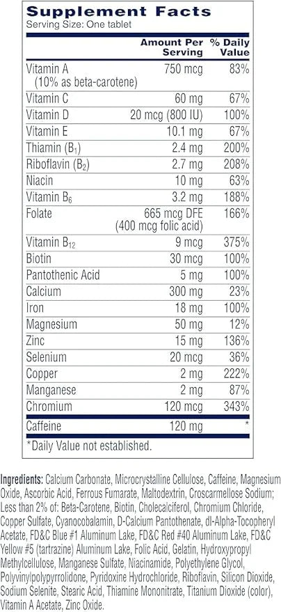 ONE A DAY Women’s Active Metabolism 50 Count 2)