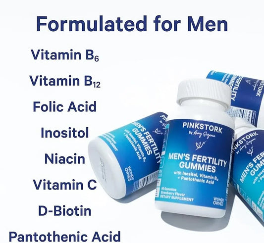 Blue Stork Fertility Supplement Gummies for Men - Male Prenatal Vitamins, Conception Support for Him - Reproductive Health...