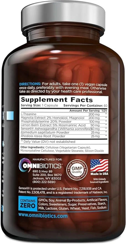 Cortisol Relax Supplement with Ashwagandha, L-Theanine 60 Vegan