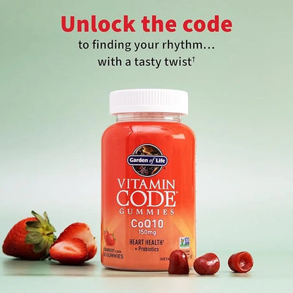 CoQ10 Gummies 150 mg, Coenzyme Q10 60 Strawberry 30 Day