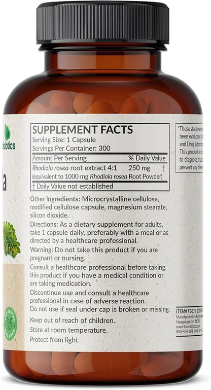 Futurebiotics Rhodiola Rosea 1000 MG Adaptogenic 300 Vegetarian