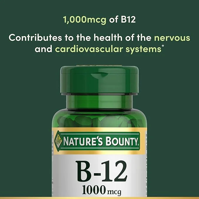 Nature's Bounty Vitamin B12, Supports Energy 1000mcg, 200 200 Ct
