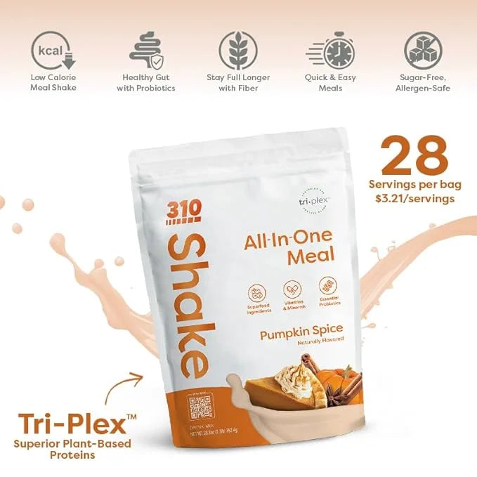 310 Nutrition All-In-One Meal Replacement Shake - Fiber-Rich Vegan Blend with Natural Sweeteners - Low Carb, Keto & Paleo ...