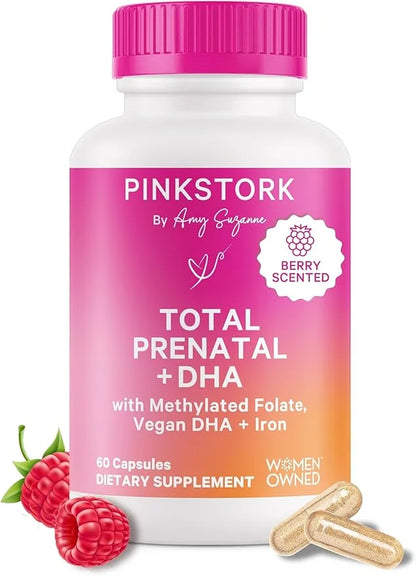 Pink Stork Total Prenatal Vitamins B12 - 60 Capsules, 1 Month