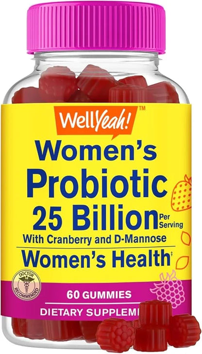 25 Billion Probiotics for Women Gummies 12 Strains 60 Gummies