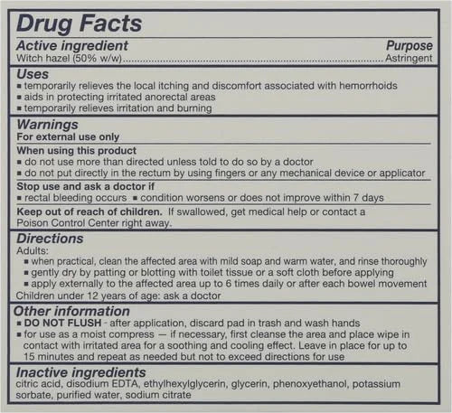 TUCKS Medicated Cooling Pads, 100 Count