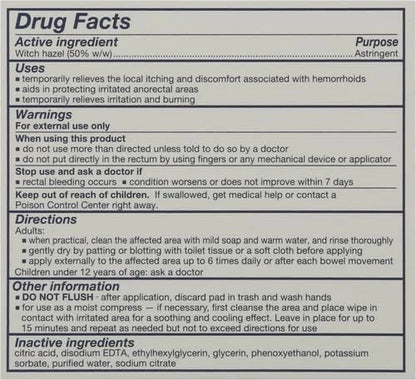 TUCKS Medicated Cooling Pads, 100 Count