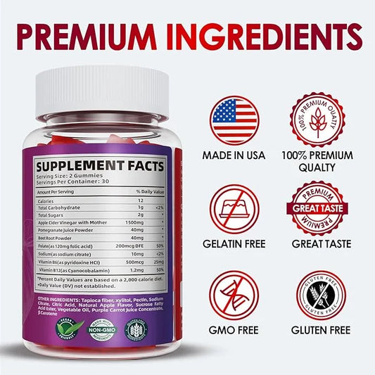 Keto ACV Gummies Advanced Weight - L0ss-,- Keto Gummy Supplement for Women and Men, with 1500MG Apple Cider Vinegar & Vita...