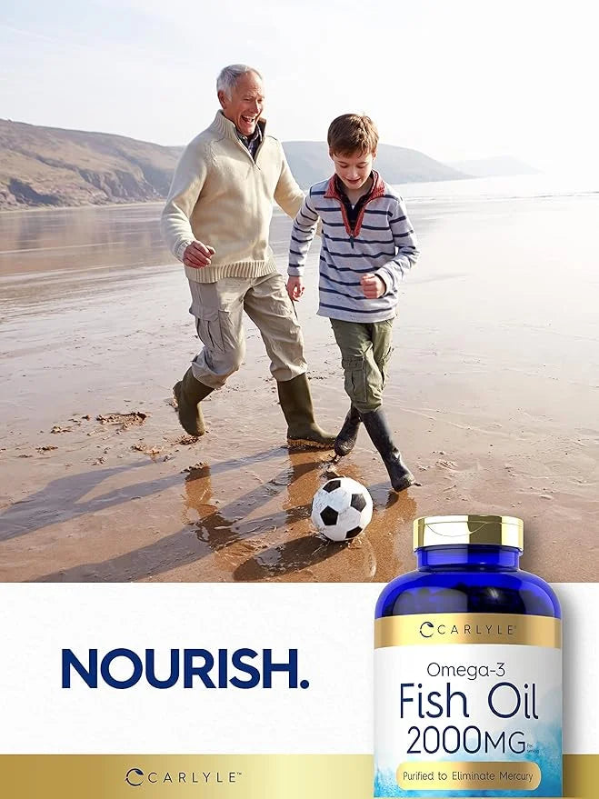 Carlyle Fish Oil Supplements 2000mg | 320 Softgels 600mg Total Omega-3 |